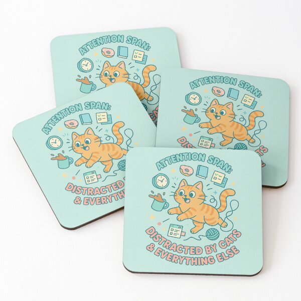 Item preview, ADHD Cat – Embracing Neurodiversity with a Cute and Playful Feline designed and sold by Manyface Artistry.