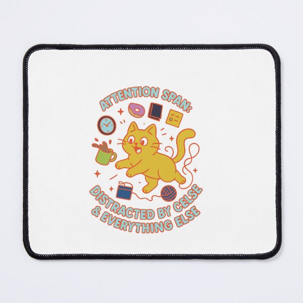 Item preview, ADHD Cat – Embracing Neurodiversity with a Cute and Playful Feline designed and sold by Manyface Artistry.