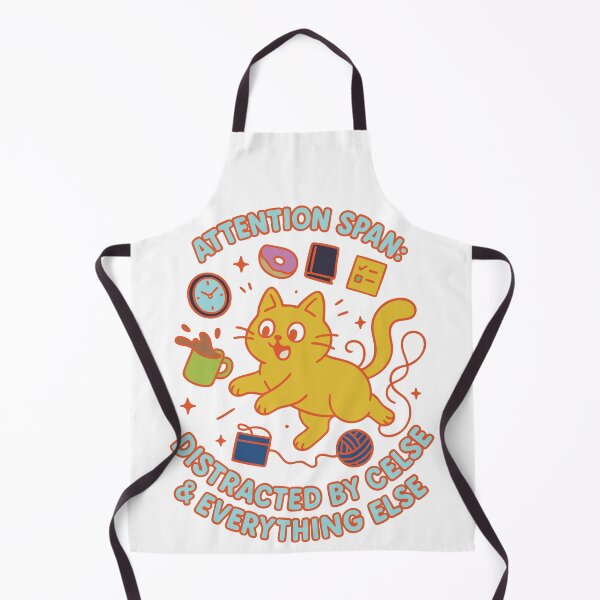 Item preview, ADHD Cat – Embracing Neurodiversity with a Cute and Playful Feline designed and sold by Manyface Artistry.