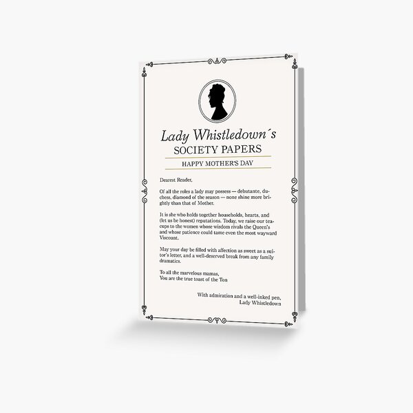 Item preview, Lady Whistledown Happy Mother's Day Bridgerton Netflix designed and sold by KamiTrendz.