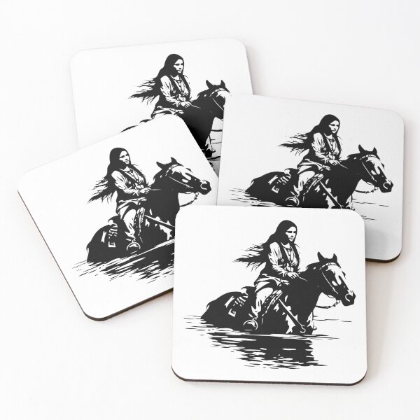 Item preview, Native American Woman Indian Tribe Indigenous Girl Horse designed and sold by inkoutninja.