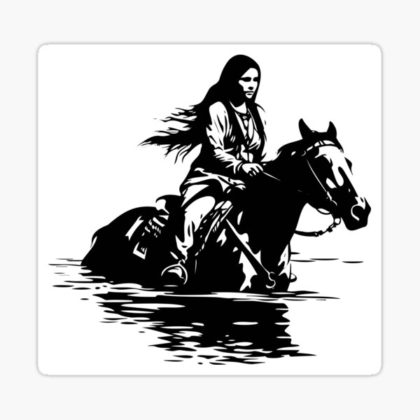 Item preview, Native American Woman Indian Tribe Indigenous Girl Horse designed and sold by inkoutninja.