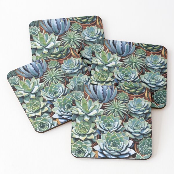 Item preview, Mexican Succulents Botanical Landscape Painting designed and sold by retrographics.
