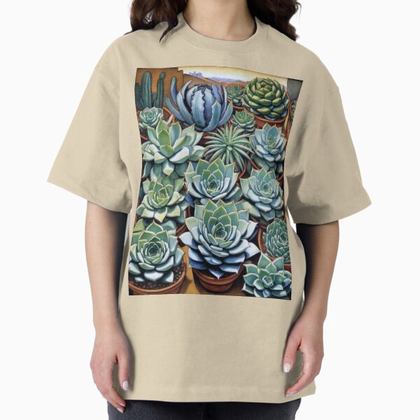 Item preview, Mexican Succulents Botanical Landscape Painting designed and sold by retrographics.