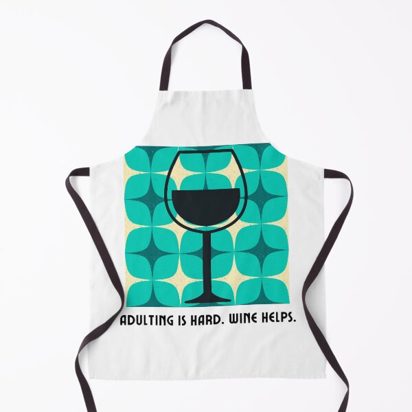 Item preview, Adulting is Hard, Wine Helps - Retro Wine and Oenology Fan designed and sold by siempredesign.