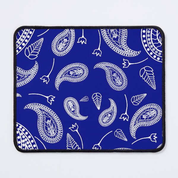 Item preview, Blue Bandana Paisley – Hand-Drawn Heritage Print designed and sold by John-NW-Shop.