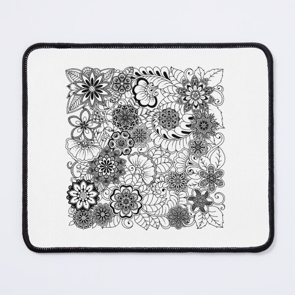 Item preview, Floral Zentangle Square designed and sold by paperandp!xels.