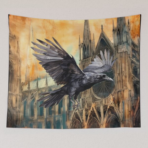 Item preview, The Raven and the Cathedral designed and sold by Pixelchicken.