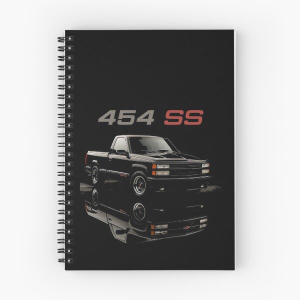 Aperçu de l'œuvre Chevrolet 454 SS 1990 : Blackout Muscle Pickup, art minimaliste créée et vendue par TheArtOfCar.