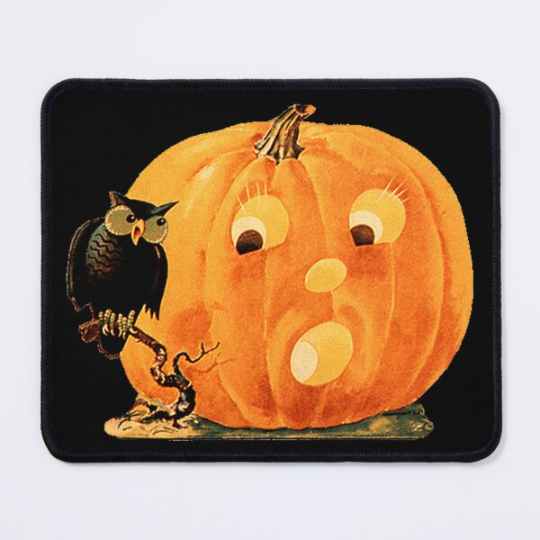 Item preview, Vintage Halloween Jack O'Lantern and Owl designed and sold by Pixelchicken.