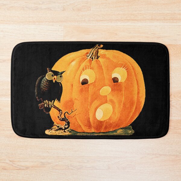 Item preview, Vintage Halloween Jack O'Lantern and Owl designed and sold by Pixelchicken.