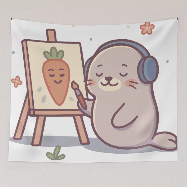 Item preview, ISFP kawaii seal – the cute and artsy free spirit! designed and sold by SealSquad.