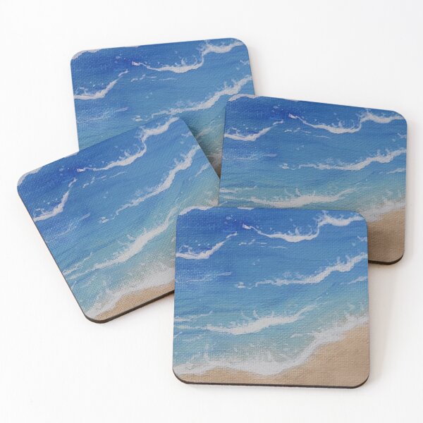 Item preview, Beach Waves acrylic painting designed and sold by ArtbyShayne4u8.