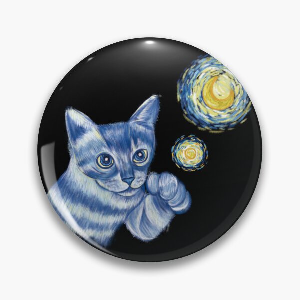 Item preview, Blue Starry Night British Shorthair Cat Illustration designed and sold by Scarlet Swan.
