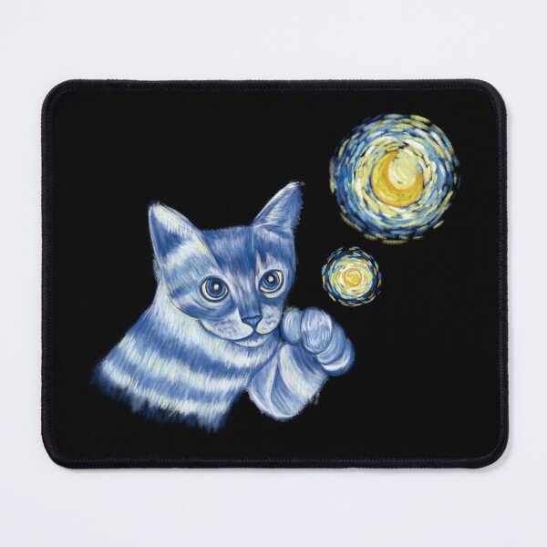 Item preview, Blue Starry Night British Shorthair Cat Illustration designed and sold by Scarlet Swan.