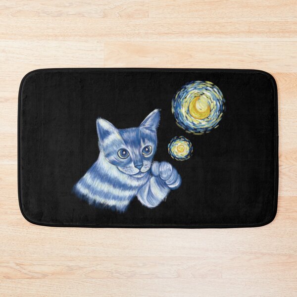Item preview, Blue Starry Night British Shorthair Cat Illustration designed and sold by Scarlet Swan.
