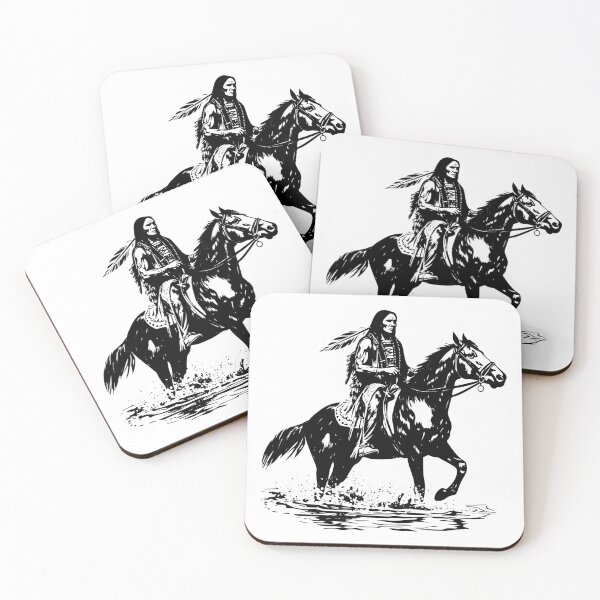 Item preview, Native American Tribal Horseman Indigenous Indian Navajo Rider  designed and sold by inkoutninja.