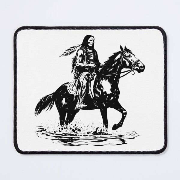 Item preview, Native American Tribal Horseman Indigenous Indian Navajo Rider  designed and sold by inkoutninja.