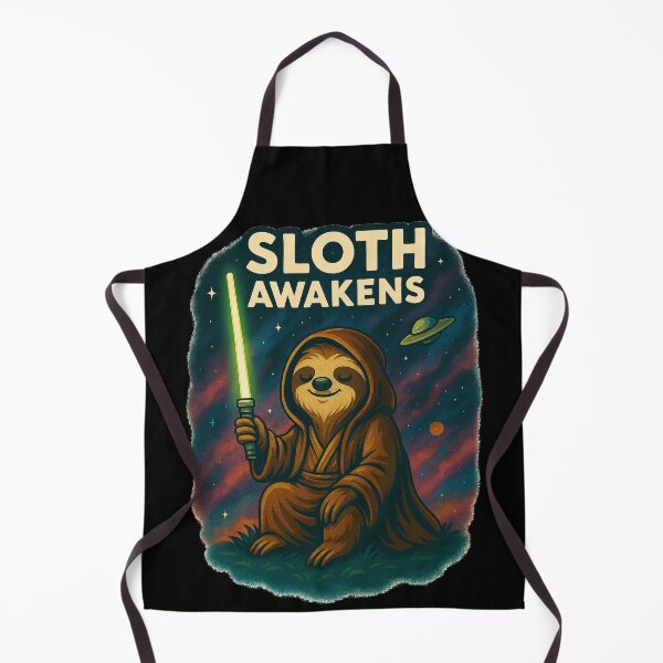 Artikelvorschau, Faultier erwacht – Lustiges Jedi-Faultier-Parodie-Geschenk entworfen und verkauft von Patternicity.