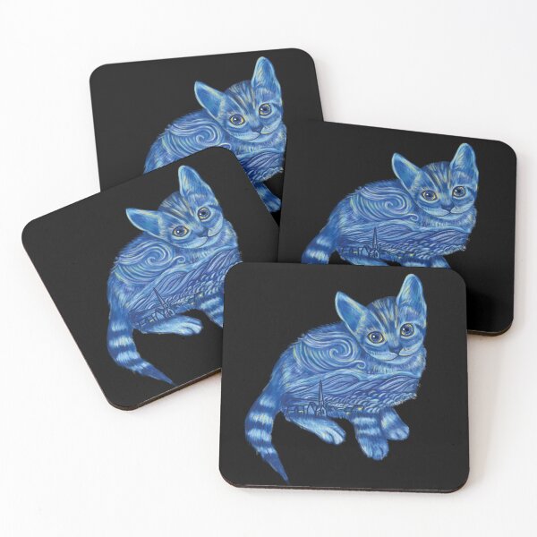 Item preview, Blue Starry Night Bengal Cat Illustration   designed and sold by Scarlet Swan.