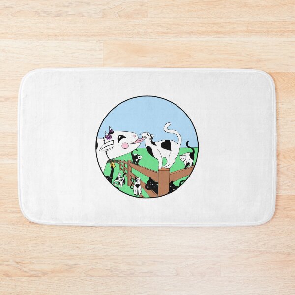 Item preview, Nine Harlequin Heart Cats with a Happy Cow Circle Die Cut designed and sold by JoyousArt4u.