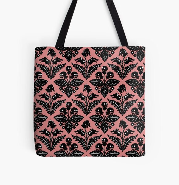Vista previa del artículo con la obra «Perros y calaveras —negro y rosa», diseñado y vendido por tanaudel.