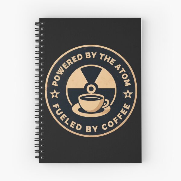 Item preview, Powered by the Atom, Fueled by Coffee - Nuclear Humor Sticker, naval nuclear worker sticker, engineer humor, submarine designed and sold by Warhead Collective.