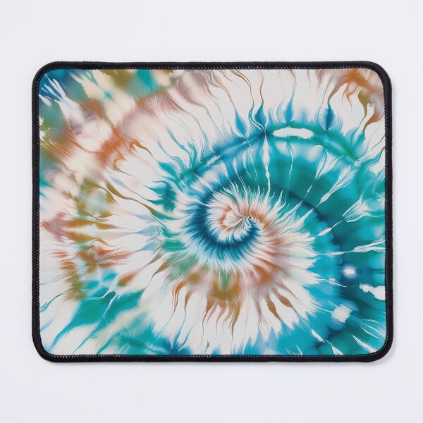 Item preview, Tie dye, tiedye, teal and beige swirl tie dye, psychedelic pattern, organic pattern, vibrant boho watercolour design designed and sold by navitalidesign.