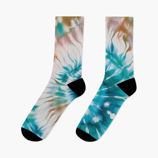 Item preview, Tie dye, tiedye, teal and beige swirl tie dye, psychedelic pattern,  organic pattern, vibrant boho watercolour design  designed and sold by navitalidesign.