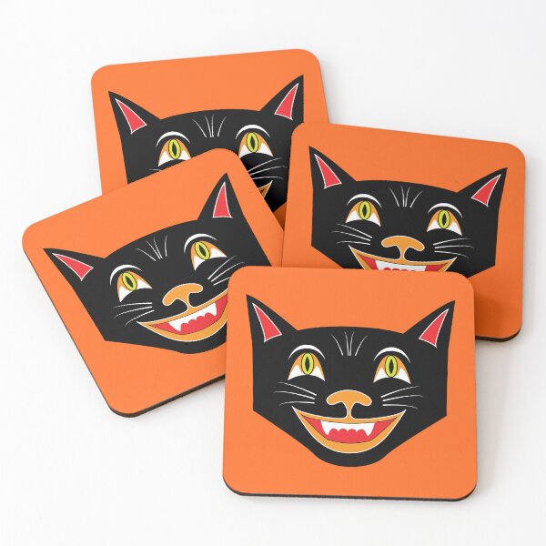 Item preview, Vintage Halloween Decoration Black Cat IV designed and sold by Pixelchicken.