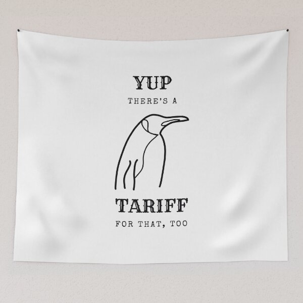 Item preview, Tariff for that Too Penguin (Black Text) designed and sold by BLAAAAASK.