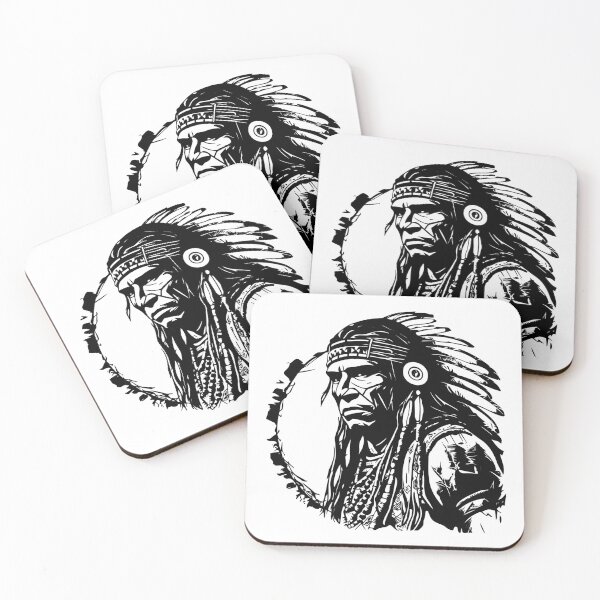 Item preview, Native American Indian Warrior Tribal Fight Chief Navajo designed and sold by inkoutninja.
