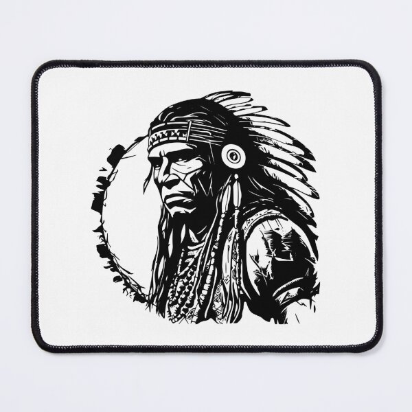 Item preview, Native American Indian Warrior Tribal Fight Chief Navajo designed and sold by inkoutninja.