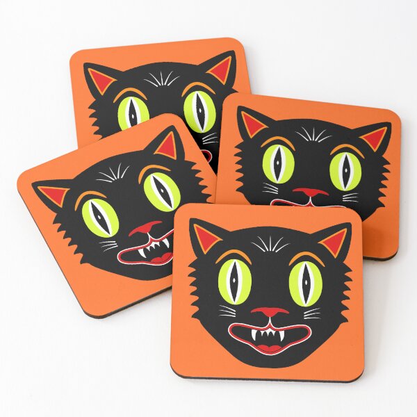 Item preview, Vintage Halloween Decoration Black Cat V designed and sold by Pixelchicken.