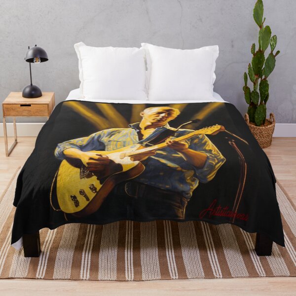 Item preview, "Mark Knopfler: Guitar Virtuoso in Yellow Spotlight" designed and sold by Artisticanvas.