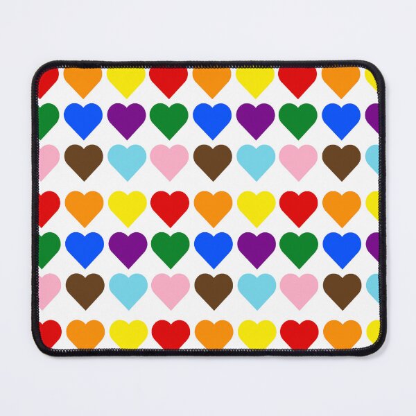 Item preview, pride hearts pattern (white background) designed and sold by CaringSupplies.