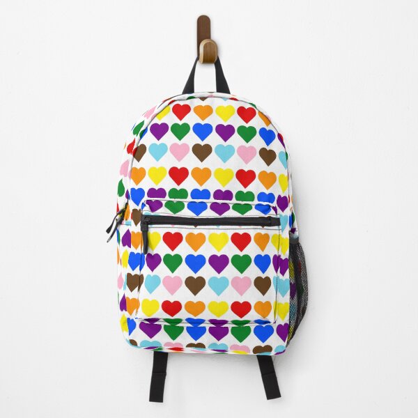 Item preview, pride hearts pattern (white background) designed and sold by CaringSupplies.