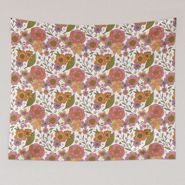Item preview, Retro Florals designed and sold by Stephanie McRae.