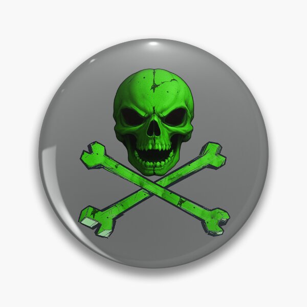 Item preview, Angry Green Skull and Crossbones Pirate Flag designed and sold by hauntedtees.