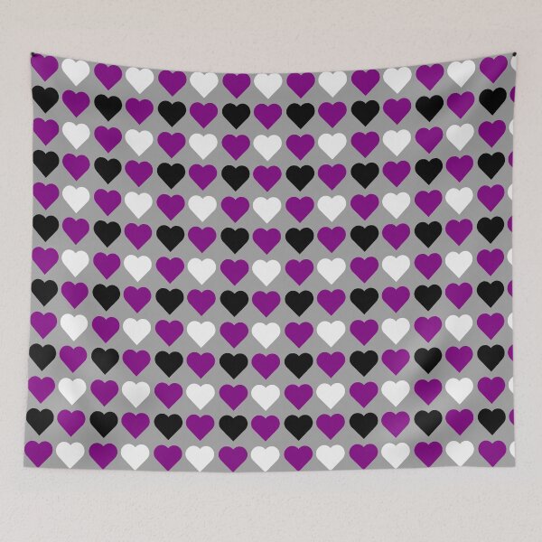 Item preview, asexual pride hearts designed and sold by CaringSupplies.