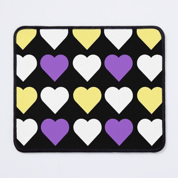 Item preview, nonbinary pride hearts designed and sold by CaringSupplies.