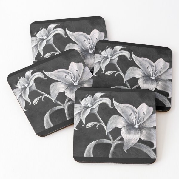 Item preview, Black and white lily duo designed and sold by jardakelley.