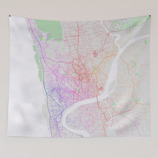 Item preview, Chittagong City Map of Bangladesh - Colorful designed and sold by deMAP.