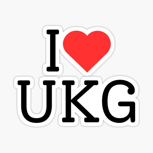 Artikel-Vorschau von Ich liebe UKG - Schwarzer Text, designt und verkauft von WaveWeaves.