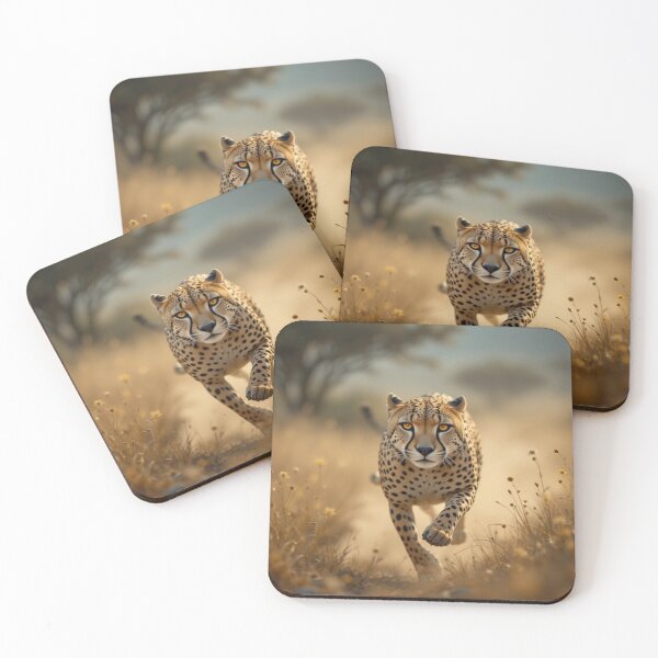 Item preview, cheetah moves swiftly through a dry, grassy landscape designed and sold by InezPhotography.