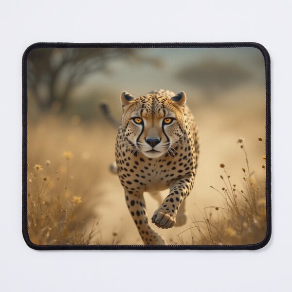 Item preview, cheetah moves swiftly through a dry, grassy landscape designed and sold by InezPhotography.