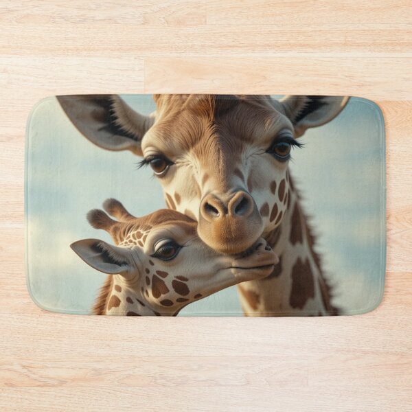 Item preview, adult giraffe and its calf, designed and sold by InezPhotography.