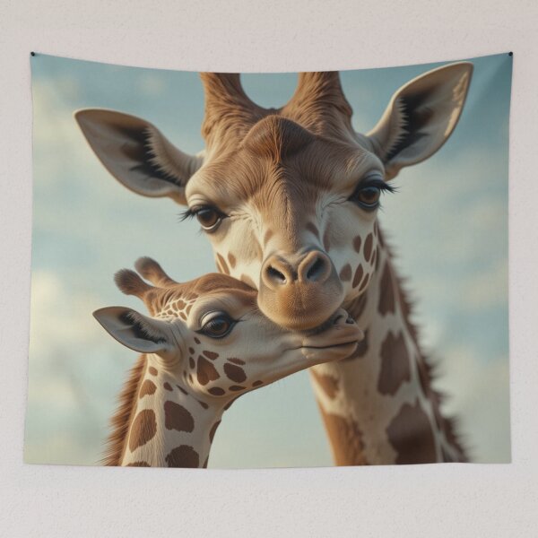 Item preview, adult giraffe and its calf, designed and sold by InezPhotography.