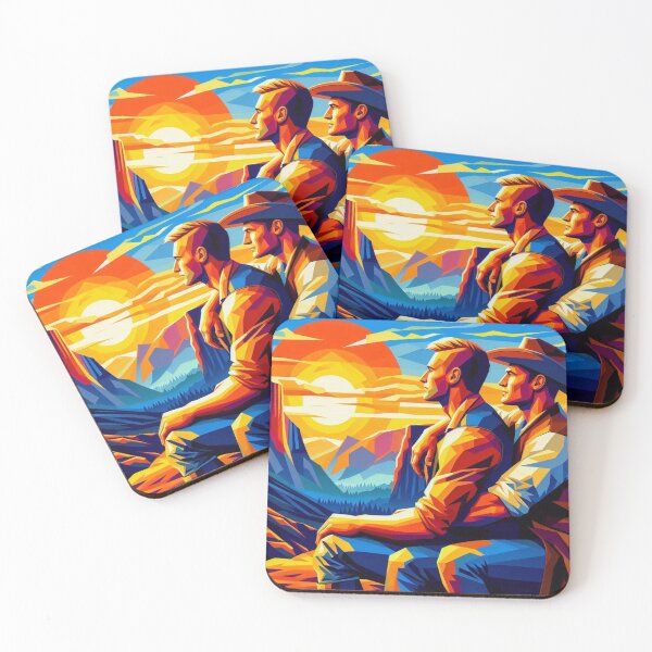 Item preview, Cubist Gay 'Always' Cool Cowboy Daddies Gay Pride Graphic Design designed and sold by ItsAKinkThing.