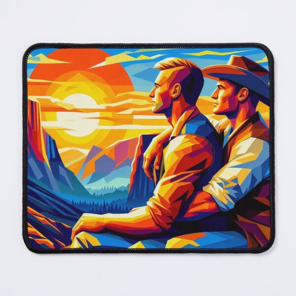 Item preview, Cubist Gay 'Always' Cool Cowboy Daddies Gay Pride Graphic Design designed and sold by ItsAKinkThing.